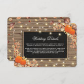 Rustiek Land Herfst Herfst Wedding Details Informatiekaartje (Voorkant / Achterkant)