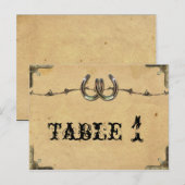 Rustiek Land Hoefijzer Prikkeltafel nummer Briefkaart (Voorkant / Achterkant)