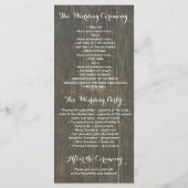 Rustiek land Hoefijzers LaceWood bruiloft programm Programmakaart (Achterkant)