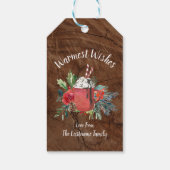 Rustiek Land Hot Chocolate Christmas Gift Label Cadeaulabel (Achterkant)