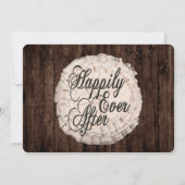 Rustiek land hout 5 jaar Jubileum uitnodiging (Achterkant)