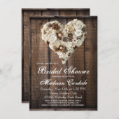 Rustiek Land Hout Bloem Hart Vrijgezellenfeest Kaart (Voorkant / Achterkant)