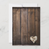 Rustiek Land Hout Bloem Hart Vrijgezellenfeest Kaart (Achterkant)
