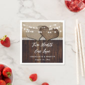 Rustiek Land Hout Burlap en Kant Bruiloft Servet (Insitu)