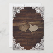 Rustiek Land Hout Burlap Kant Vrijgezellenfeest Kaart (Achterkant)