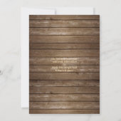 Rustiek Land Hout en String Lights Bruiloft Kaart (Achterkant)