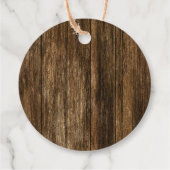 Rustiek land hout en zonnebloemen bruiloft gast bedankjes labels (Achterkant)