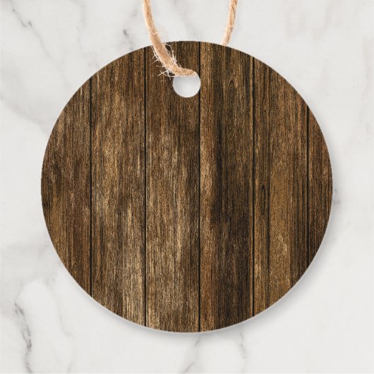 Rustiek land hout en zonnebloemen bruiloft gast bedankjes labels (Achterkant)