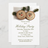 Rustiek Land Hout Kerstvakantie Feest Kaart (Voorkant / Achterkant)