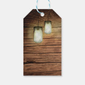 Rustiek Land Hout Mason Jar Lights Bruiloft Favor Cadeaulabel (Achterkant)