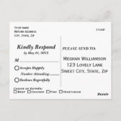 Rustiek Land Hout Mason Jar String Lights RSVP Briefkaart (Achterkant)