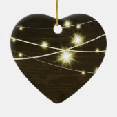 Rustiek land hout met een reeks van lichten keramisch ornament (Achterkant)