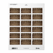 Rustiek Land Hout & String Lights Etiket (Full Sheet)