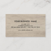 Rustiek Land Houten Textuur Grafisch Visitekaartje (Achterkant)