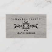 Rustiek Land Houten Textuur Grafisch Visitekaartje (Voorkant)