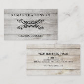 Rustiek Land Houten Textuur Grafisch Visitekaartje (Voorkant / Achterkant)