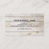 Rustiek Land Houten Textuur Grafisch Visitekaartje (Achterkant)
