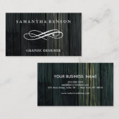 Rustiek Land Houten Textuur Grafisch Visitekaartje (Voorkant / Achterkant)