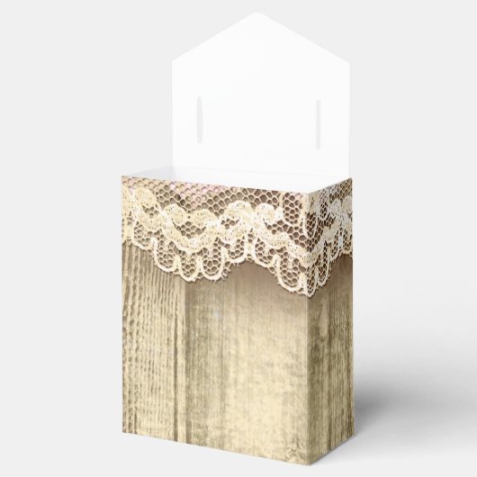 Rustiek Land Kant Hout Partij Favor Box Bedankdoosjes (Geopend)