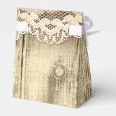 Rustiek Land  Kant Hout Partij Favor Box Bedankdoosjes (Achterkant)