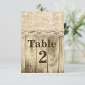 Rustiek Land  Kant Tafel Nummer Kaart (Staand voorkant)