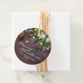 Rustiek Land Kerst Feestdagen Cadeau Bedankjes Labels