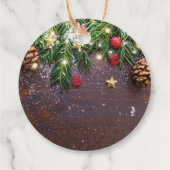 Rustiek Land Kerst Feestdagen Cadeau Bedankjes Labels (Achterkant)