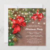 Rustiek Land Kerstboog Vakantie Party Kaart (Voorkant)