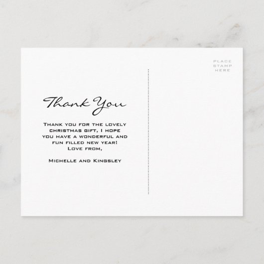 Rustiek Land Kerstmis Dank u Uitnodiging Briefkaart (Achterkant)