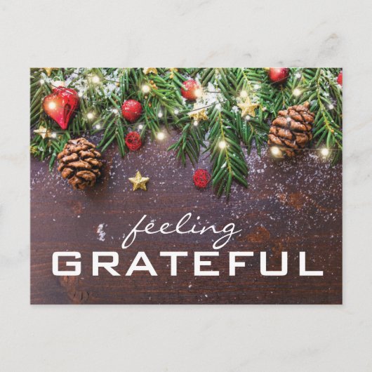 Rustiek Land Kerstmis Dank u Uitnodiging Briefkaart (Voorkant)