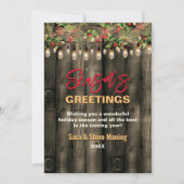 Rustiek Land Kerstmis groen Vakantie groet Feestdagenkaart (Voorkant)