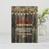 Rustiek Land Kerstmis groen Vakantie groet Feestdagenkaart (Staand voorkant)