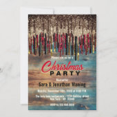 Rustiek Land Kerstmis Vakantie rood zwart glitter Kaart (Voorkant)