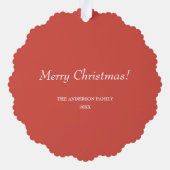 Rustiek Land Kerstwensen Schattige Varken Ornament Kaart (Achterkant)