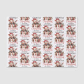 Rustiek Land Kerstwensen Schattige Varken Tissuepapier (Voorkant)