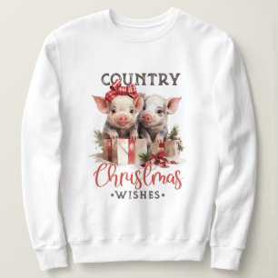 Rustiek Land Kerstwensen Schattige Varken Trui