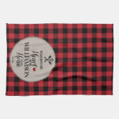 Rustiek Land Keuken Familienaam Theedoek (Horizontaal)