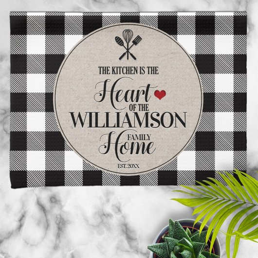 Rustiek Land Keuken Familienaam Theedoek