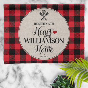 Rustiek Land Keuken Familienaam Theedoek