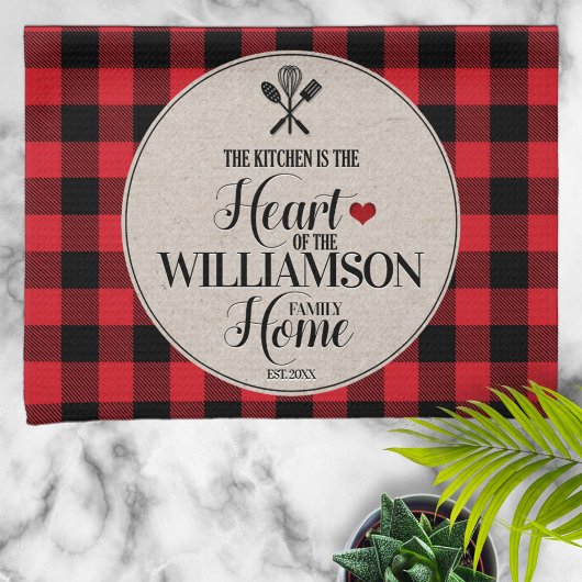 Rustiek Land Keuken Familienaam Theedoek