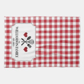 Rustiek Land Keuken Familienaam Theedoek (Horizontaal)