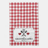 Rustiek Land Keuken Familienaam Theedoek (Verticaal)