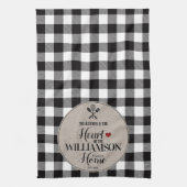 Rustiek Land Keuken Familienaam Theedoek (Verticaal)