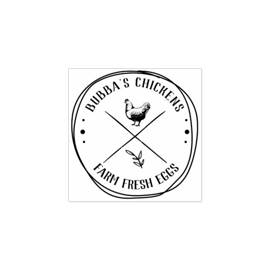 Rustiek Land Kip Boer Ei Stempel (Afrduk)