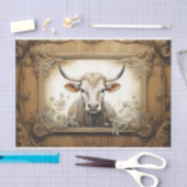 Rustiek Land Koe Bull Decoupage Tissue Paper Tissuepapier (Craft)