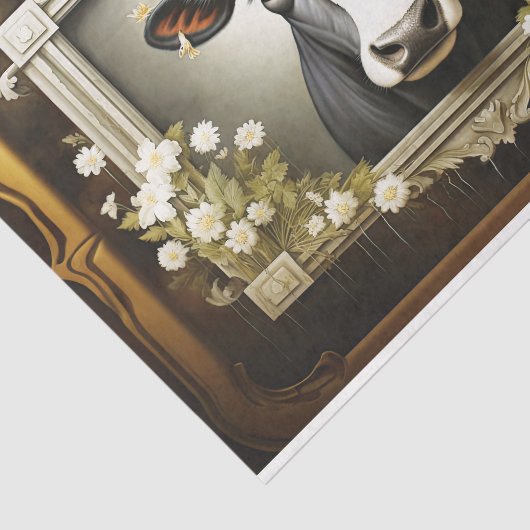 Rustiek Land Koe Venster Decoupage Tissue Papier (Detail)