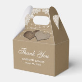 Rustiek Land Kraft Papier Kant Lights Bruiloft Bedankdoosjes (Achterkant)