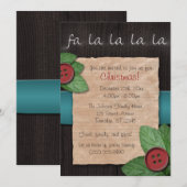 Rustiek Land La La La La La Uitnodiging (Voorkant / Achterkant)