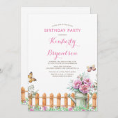 Rustiek Land Landelijk | Tuin Verjaardagsfeestje Kaart (Voorkant / Achterkant)