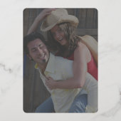 rustiek land landschap collage vrijgezellenfeest folie uitnodiging (Achterkant)